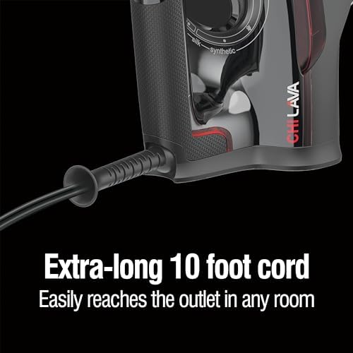 CHI Steam Iron for Clothes with Vertical Steam Burst, 1700 Watts, Black - Image 6