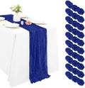 10 Pack Cheesecloth Table Runner 20 x 120 Inch, Royal Blue by XLEUDTER
