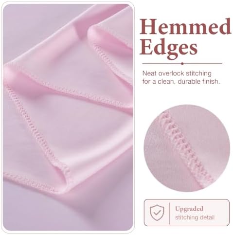 40ftx10ft Wrinkle Free Light Pink Backdrop Curtains for Parties, Silky Polyester Photo Backdrop Drapes 8 Panels 5x10ft Back Drop Cloth for Wedding Birthday Baby Shower Photography Background - Image 4