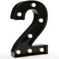 Pooqla Black Light Up Numbers 2, 2nd Birthday Decorations for Boys by Pooqla