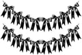 2 Strings of 16PCS Black Bow Garlands Banner Decoration,Pre-Strung Satin Ribbon Ornaments for Birthday,Bachelorette Party,Bridal Shower,Wedding,Engagement,Baby Shower, Graduation Decor,Anniversary by Unknown