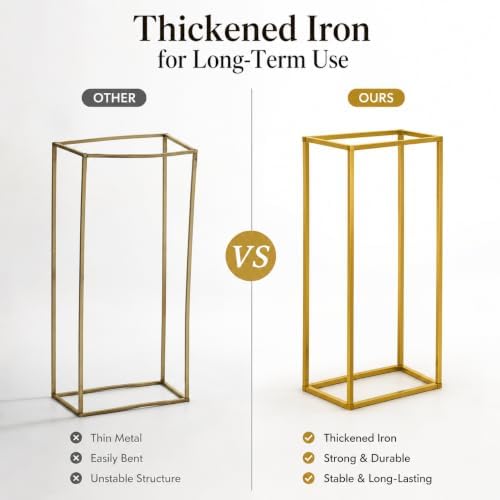 10 Pcs Wedding Centerpieces for Tables, 23.6in Gold Flower Stand for Wedding, Metal Floor Vase Table Centerpieces Column Stand for Party Wedding Birthday Event Home - Image 7
