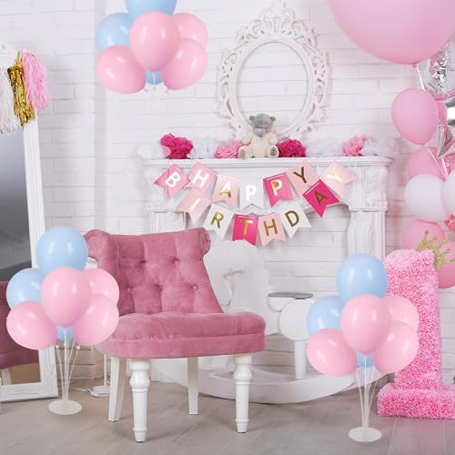 Voircoloria Balloon Stand Kit for Party Decorations, 4 Sets, Blue and Pink - Image 6