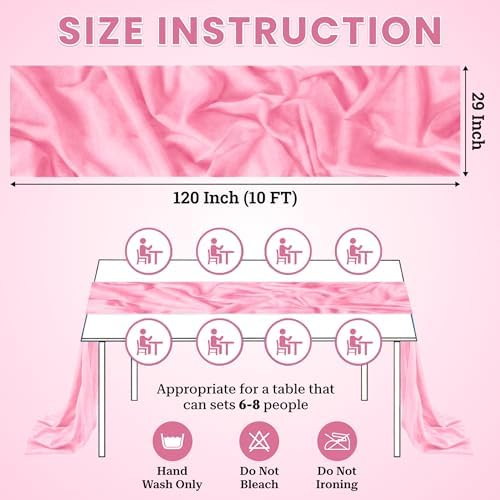 Pack of 25 Chiffon Table Runners 29 x 120 Inch, 10FT Long - Coral - Image 3