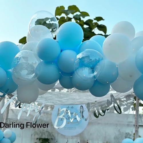 Voircoloria 66pcs Pale Aqua Blue Latex Party Balloons, 12inch - Image 6