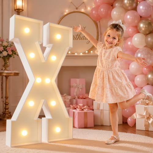 imprsv 4FT Marquee Letters Large Light Up Letters X for Party Decor by Letsmakeitimpressive