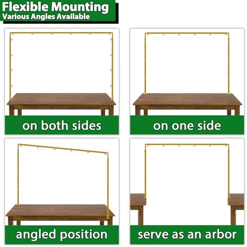 Over The Table Rod Stand with Clamps, Adjustable Metal Table Arch Stand - Image 7