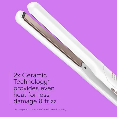 Conair Hair Straightener, Double Ceramic, 1/2" Floating Plates - Image 3