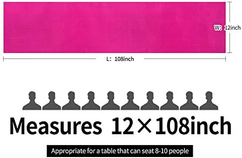 5-Pack Satin Table Runner Fuchsia 12 x 108 inches Long, Table Runners for Wedding, Birthday Parties, Banquets Decorations（5 Pack, 12x108 Inch, Fuchsia） - Image 4