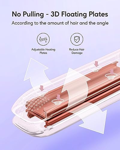 Wavytalk Pro Flat Iron Hair Straightener, 100% Pure Titanium Flat Iron for Easy Glide, Straightener and Curler for All Hairstyles, Dual Voltage (Purple) - Image 6