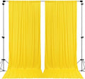 AK TRADING CO. 10 feet x 10 feet Polyester Backdrop Drapes Curtains Panels with Rod Pockets - Wedding Ceremony Party Home Window Decorations - Lemon Yellow by Fabrics%7CEventDecor%7CCrafts%7CUpholsteryFoam
