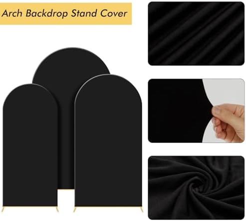 3PCS Metal Arch Backdrop Stand,6+6.6+7.2FT with Covers,Balloon Arch Stand - Image 4