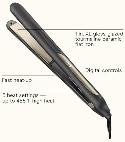 Conair Flat Iron, INFINITIPRO, Tourmaline Ceramic, 1" XL, Digital - Image 2