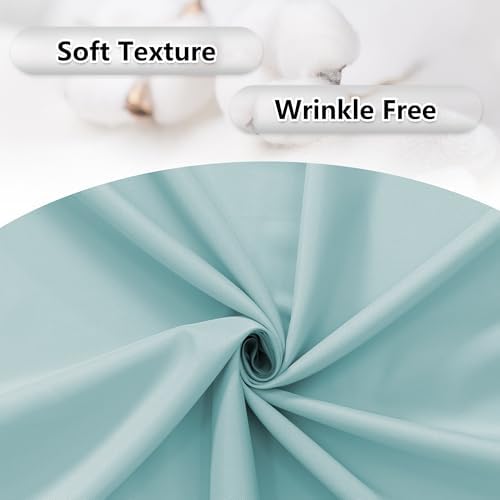 MEETSKY Light Green Backdrop for Parties Wedding Cyan Backdrop Curtains Rod Pocket Drapes Fabric Decoration for Grils Birthday Backdrops Party Baby Shower Photoshoot,5ft x 10ft,2 Panels - Image 4