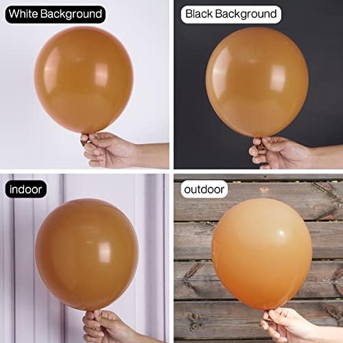 PartyWoo Boho Neutral Light Brown Balloons 50pcs Coffee Fall Color 12 Inch - Image 2