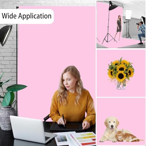 Pink Photography Backdrop for Photoshoot, Fabric 8x10ft - Image 3