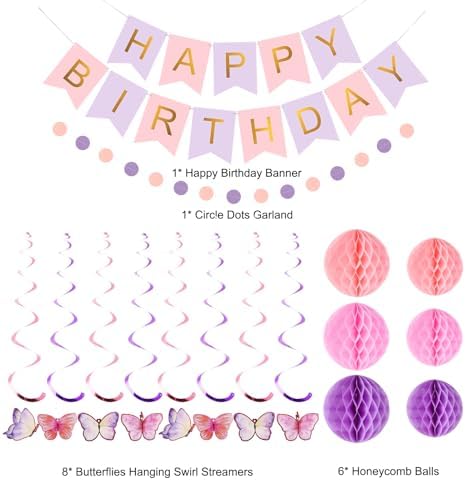 meowtastic Birthday Decorations Happy Birthday Banner with Honeycomb Balls - Image 6