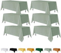 Fitable 6 Pack Sage Green Tablecloths for Rectangle Tables, 70 x 120 Inch by Fitable