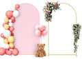 Neatsure Arch Backdrop Stand and Cover Set, 7.2FT Metal Photo Balloon Arch Backdrop Stand for Wedding Birthday Party Baby Shower Ceremony Graduation Decoration, Pink by Neatsure