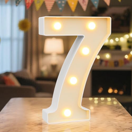 8.86 Inch Marquee Light Up Numbers 7 for Party Decorations by NANXU