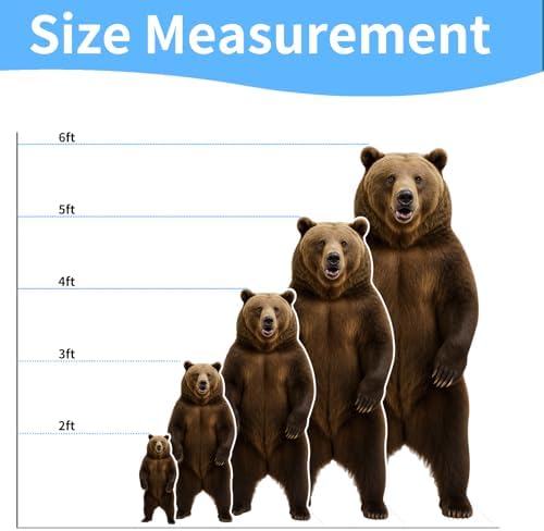 Bear 1FT Life Size Cardboard Cutout, Safari, Alaskan Animals - Image 2