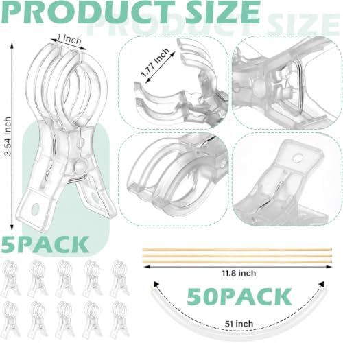 Amyhill 5 Pack 3.5 Inch Balloon Arch Clips 50 Pcs 260 Long Balloons Kit - Image 2