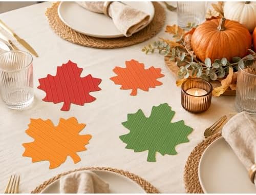 Beistle Tissue Autumn Leaves – 96 Count Fall Harvest Table Scatter Decoration, Thanksgiving Party Supplies, Seasonal Paper Leaf Confetti Décor Accents, Multicolor Silhouettes, 5.75" - Image 4
