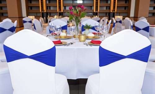 MDS Pack of 75 Spandex Chair Sashes Without Slider Buckles – Royal Blue - Image 6