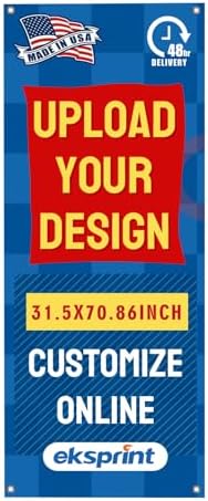 EKSPRINT Custom Banner for X Stand 31.5" X 70.86", Banners and Signs Customize, Custom Retractable Banner for Business, Display, Store, Wedding, Graduation, Outdoor Indoor Events - Made in USA（Only Banner） by EKSPRINT