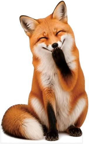 Funny Fox Life Size Cardboard Cutout Standee, 1FT by 111PRINT