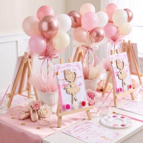 12 Pack Ballerina Party Favors, DIY Wooden Painting Magnet Craft Kits - Image 7