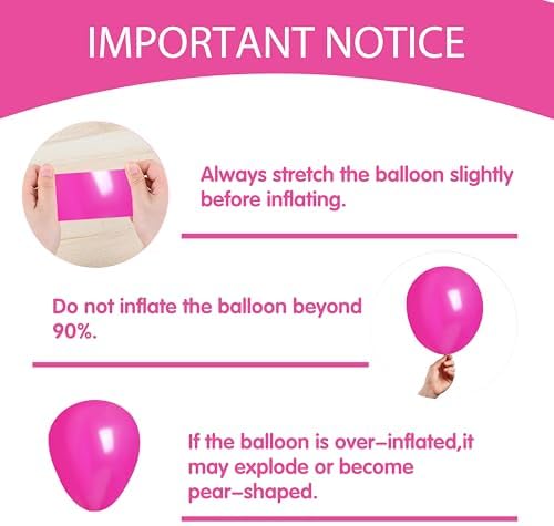 Hot Pink Party Decorations For Girls,Banner,Pink Balloons,Tablecloth,Paper pom poms Party Supplies for Women - Image 6