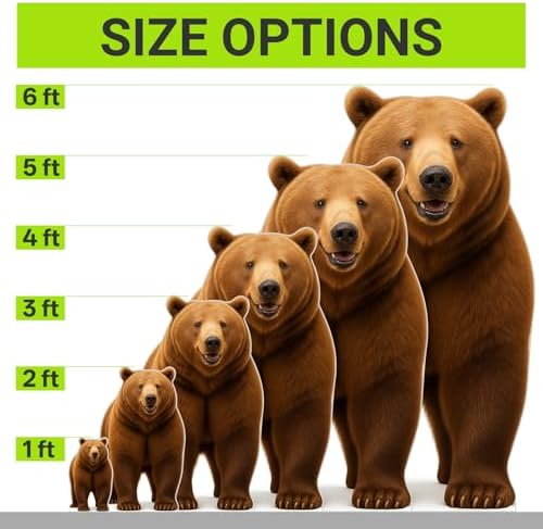 Brown Bear 4FT Life Size Cardboard Cutout, 1 PC, Party Decor - Image 2