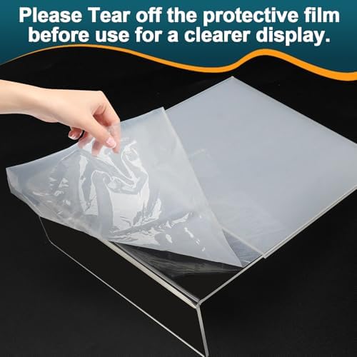 12 Pack Acrylic Sign Holder 8.5x11 Inches, Clear Plastic Table Paper Display Stand, L-Shape Vertical Menu Holder Stand, Clear Picture Photo Flyer Display Stand for Restaurants, Store, Office Desktop - Image 4