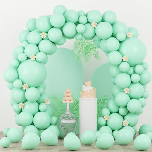 Voircoloria 90pcs Mint Green Balloons Garland Arch Kit, 18 12 10 5 Inch by Voircoloria