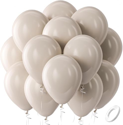 Bezente Cream Balloons Latex Party Boho Neutral Balloons 100 Pack 12 inch by Bezente