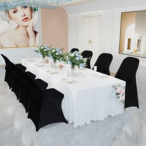 HAINARverS Stretch Spandex Folding Chair Covers,100PCS Upgrade Black| - Image 3