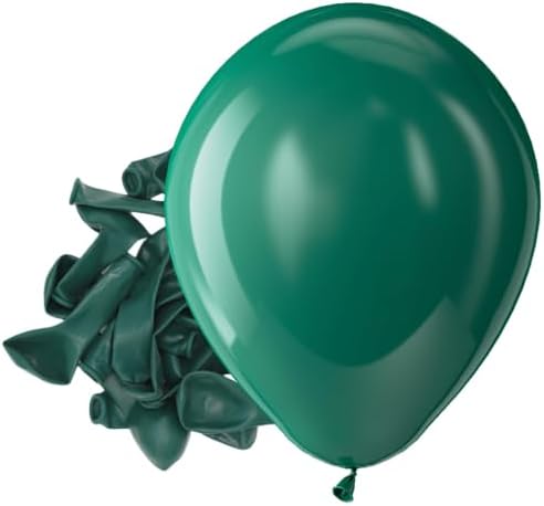 Bezente Dark Green Balloons Latex Party Balloons 150 Pack 5 inch by Bezente