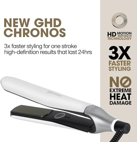 ghd Chronos 1" Styler Smart Flat Iron Hair Straightener, White - Image 2