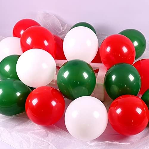 300 Pack Red Green and White Balloons - 5 Inch Mini Red Dark Green White Latex Small Balloons - 100 of Each Colors for Party Balloons Arch Wreath Assorted Colors Decorations - Image 4