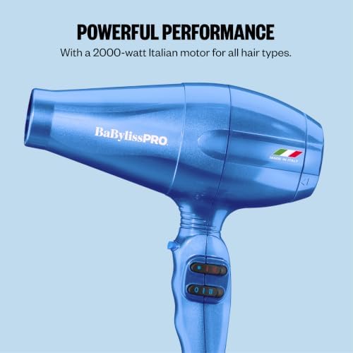 BaBylissPRO Nano Titanium Italian Portofino Hair Dryer - Professional 2000 Watt Blow Dryer - Image 4