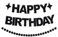 BEISHIDA Pre-Strung Glitter Black Happy Birthday Banner Party Decoration by Beishida