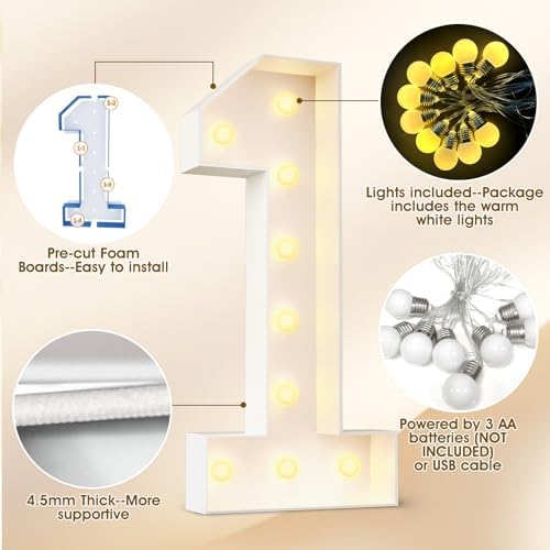 Ledido Easy-Assemble 4FT Marquee Light Up Letter, Large Lighted Letter A - Image 4