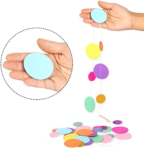 Outus 20 Pieces Dot Garland Banner Hanging, Rainbow - Image 3