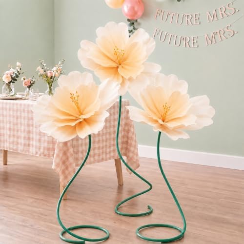 3 Pcs 5ft Giant Artificial Flowers Wedding, Yellow by Maysing
