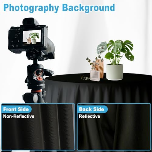 Black Photography Backdrop for Photoshoot, Fabric, 7x10 FT - Image 7