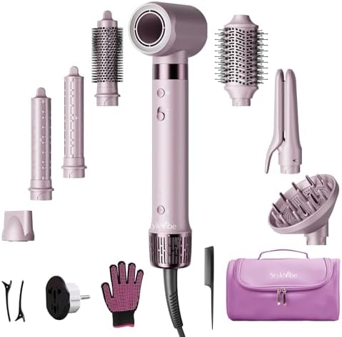 Mythsight StyleVibe Dual Voltage 8-in-1 Air Styler with Diffuser Hair Dryer by EffortlessStylingIntelligentHairCare