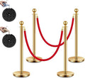 VIVOHOME Gold Stanchions and Velvet Ropes, 5 Feet Ropes and 39 Inch Posts by VIVOHOME