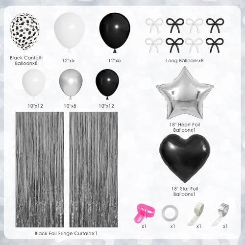 Black Bow Birthday Party Decorations Coquette Bow Decoration for Women Girl - Image 3