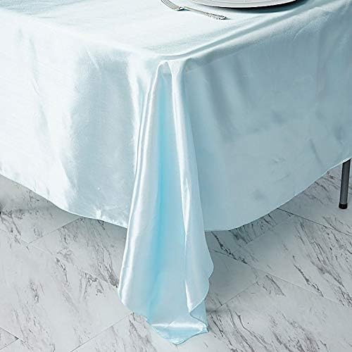 10 pcs 72x72 inch Light Blue Square Tablecloth Satin Fabric Overlays Linens | Table Cloths Cover for Wedding Party Banquet Reception Events Decoration Kitchen Dining Events Kitchen Dining - Image 3